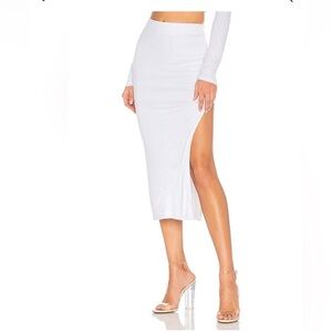 Cotton Citizen Light Pink Melbourne midi Skirt w high slit. NWOT